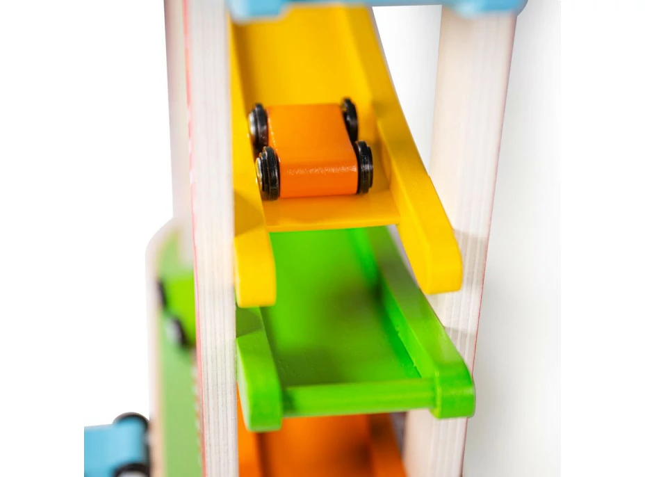 Bigjigs Toys Drevená automobilová závodná dráha