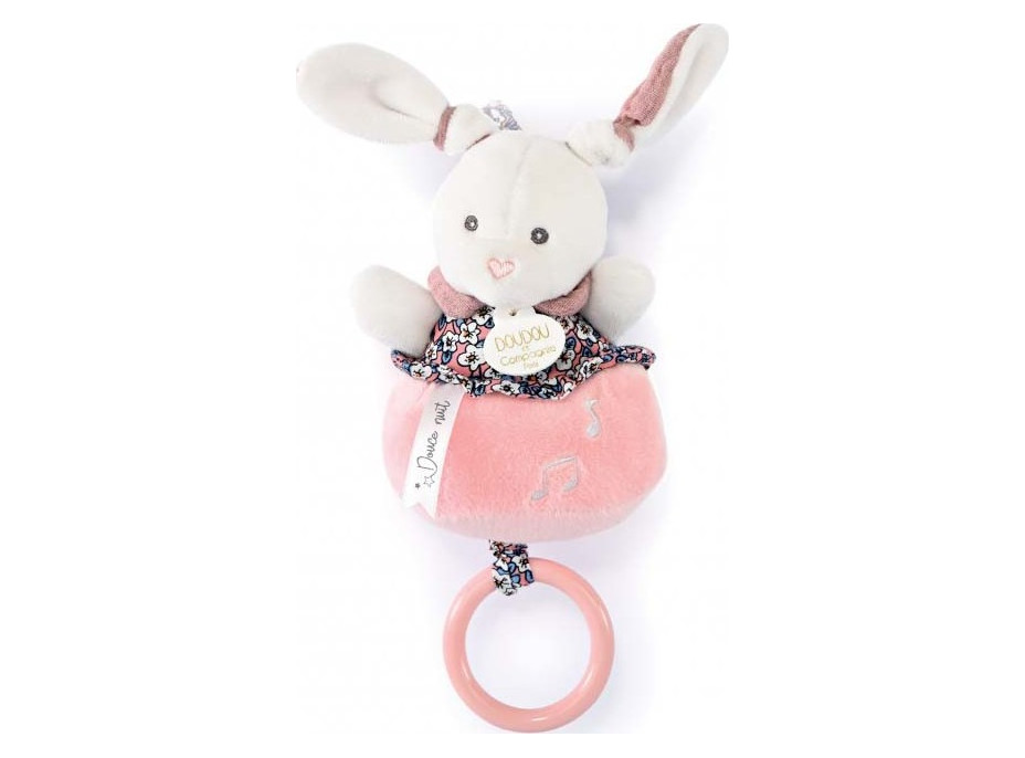 Doudou Darčeková sada - Plyšový zajačik hrajúci melódiu ružový 20 cm