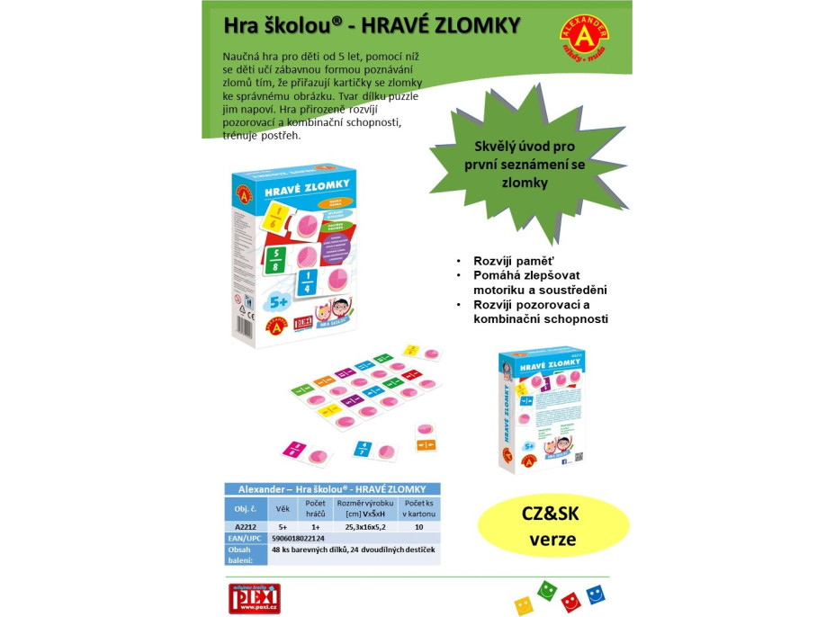 Pexi Hra školou Hravé zlomky