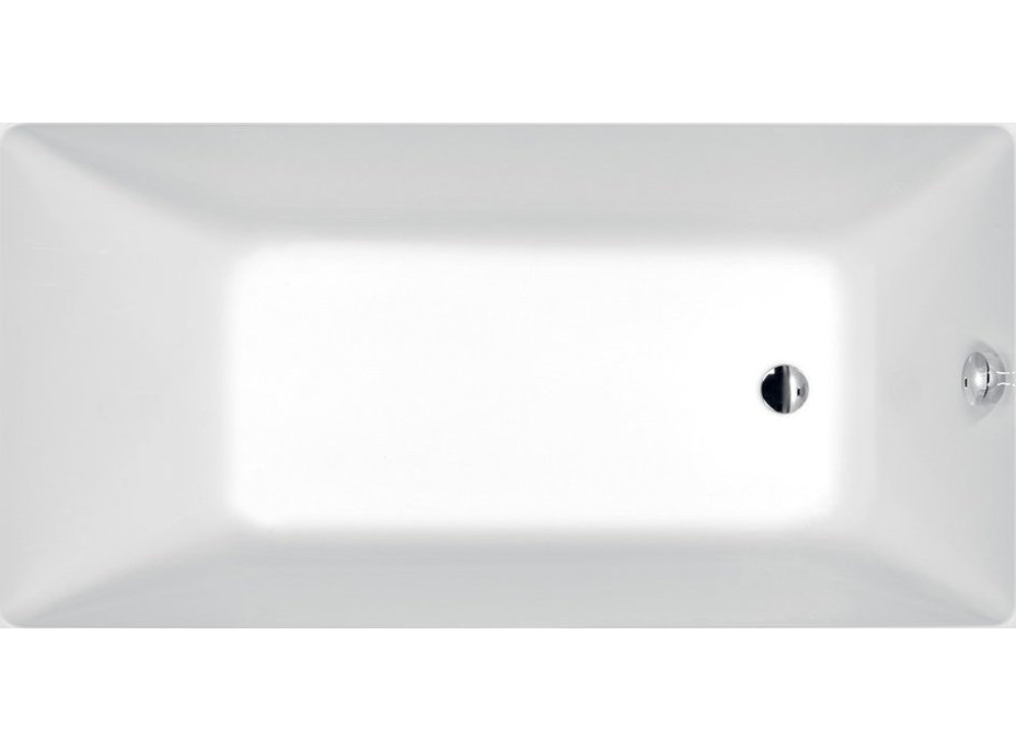 Polysan NOEMI obdĺžniková vaňa 160x80x39cm, biela mat 71722.11