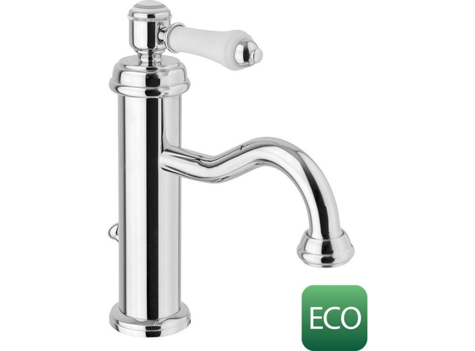 Sapho VIENNA stojanková umývadlová batéria s výpustou, ECO karatuša, chróm VO002-01