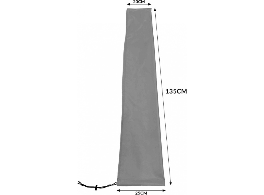 Ochranný obal na záhradný slnečník FLINT 20/25x135 cm - šedý