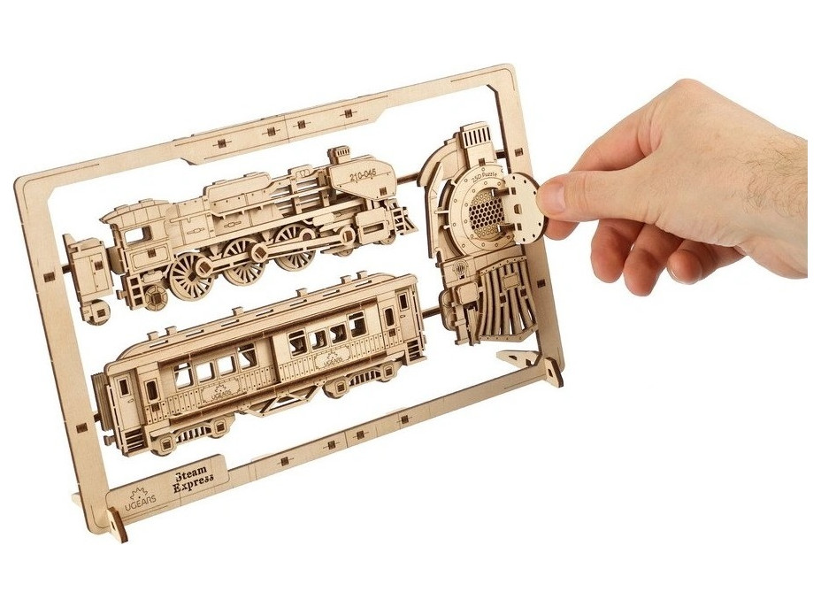 Ugears 2.5D drevené mechanické puzzle Steam Express