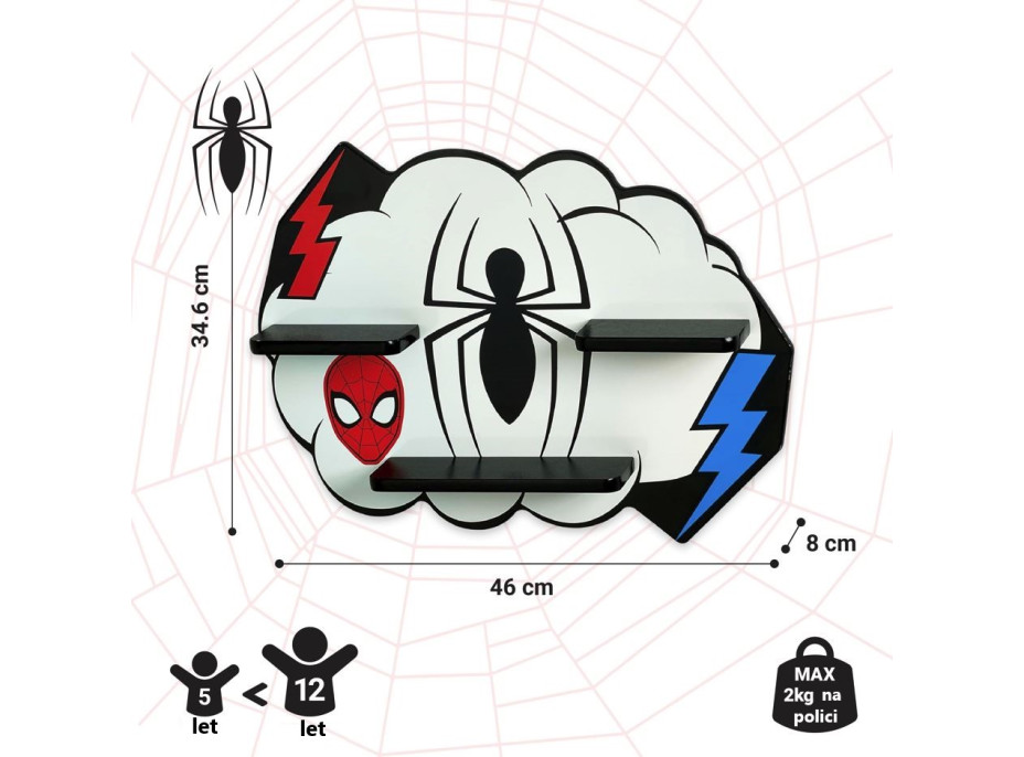 Detská polička Marvel Spider-Man - mrak