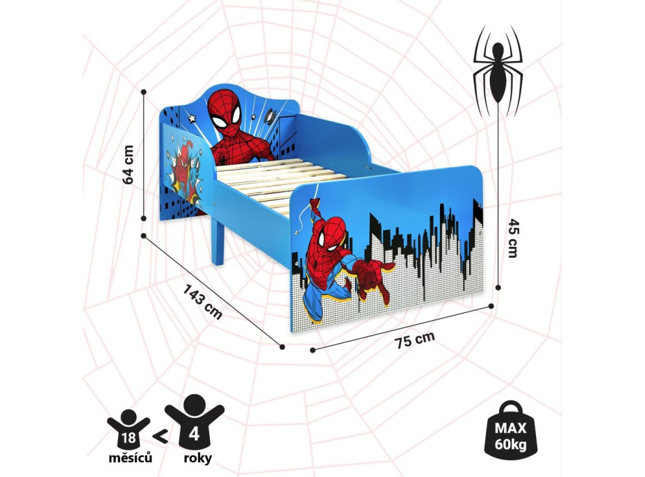 Detská posteľ Marvel Spider-Man - 140x70 cm