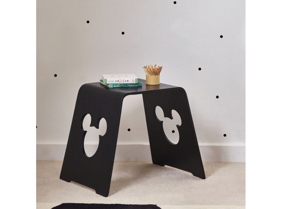 Detská stolička s výrezom Mickey Mouse - čierna