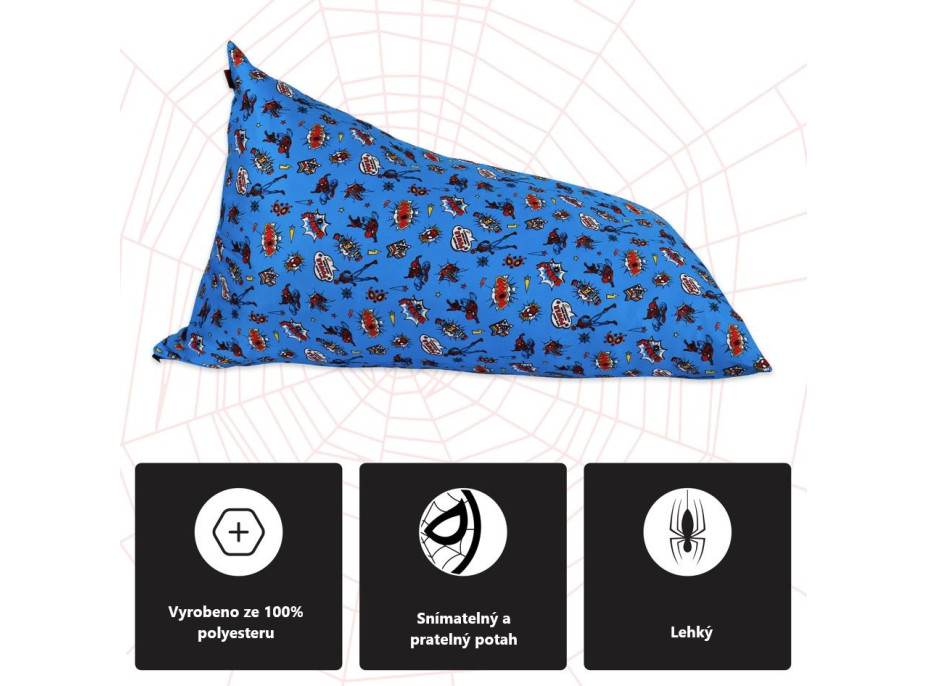 Sedací vak triangle Spiderman - modrý