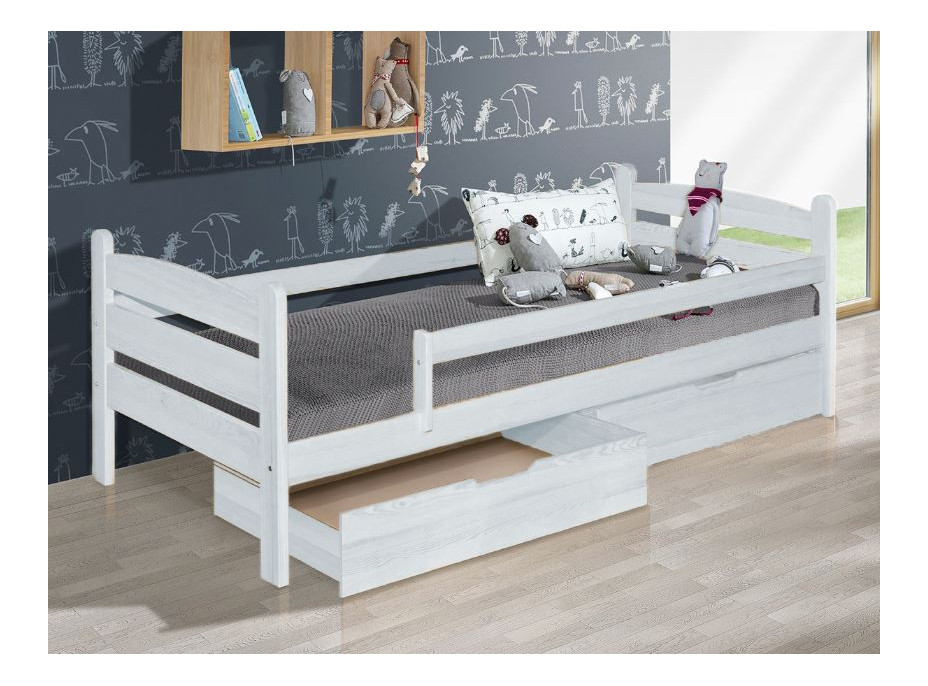 Detská posteľ z MASÍVU 200x90cm SO ŠUPLIKMI - MARY