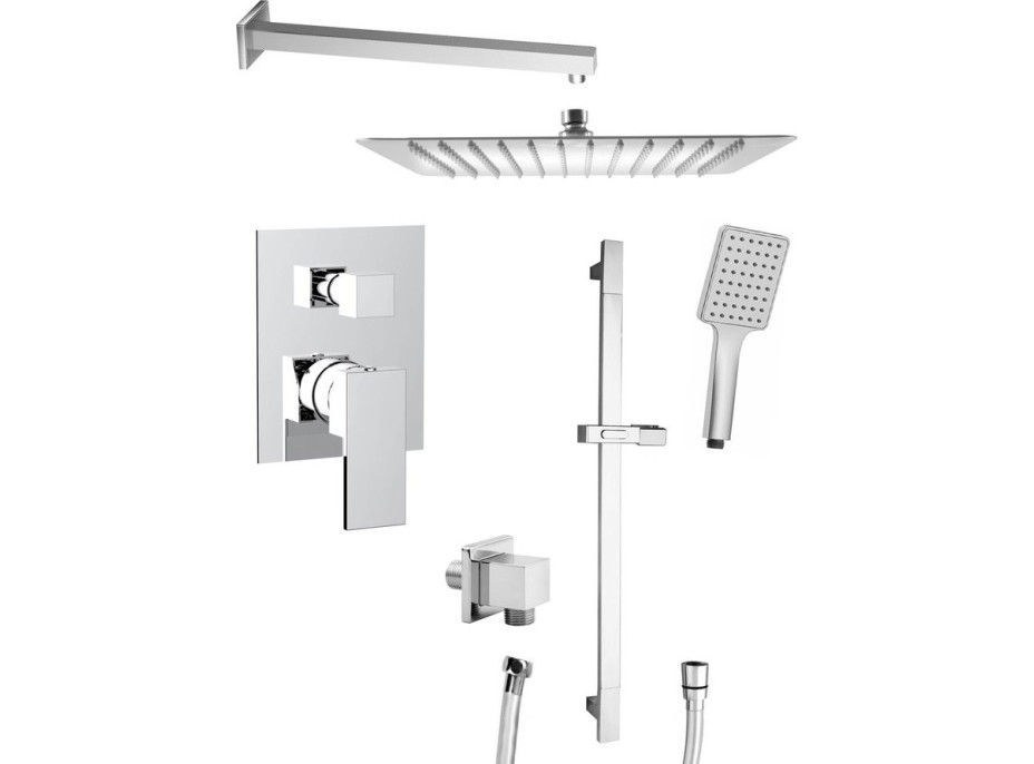 Sapho CUBEMIX podomietkový sprchový set s pákovou batériou, 2 výstupy, posuvný držiak sprchy, chróm CM042-02
