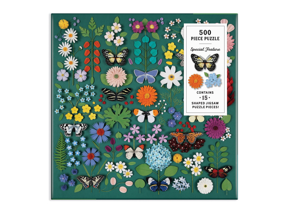 Galison Puzzle Motýlia botanická záhrada 500 dielikov