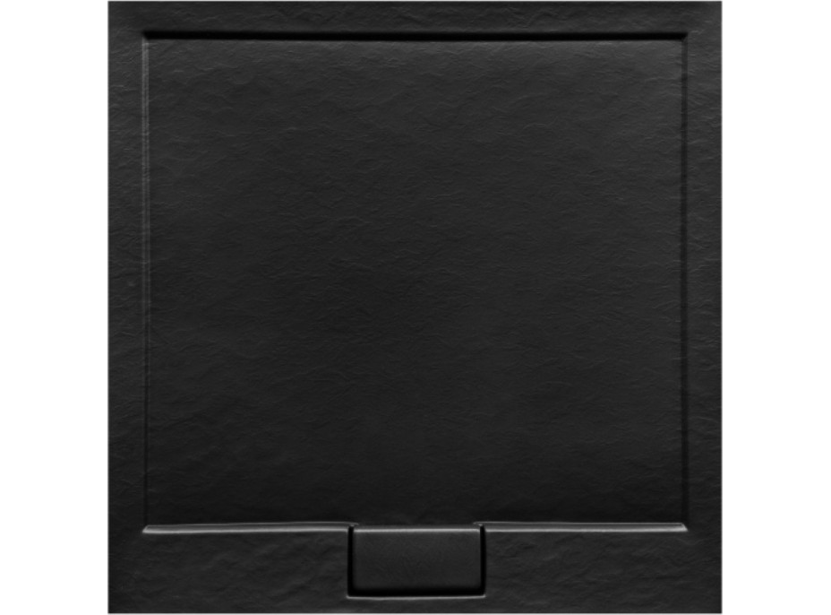 Štvorcová sprchová vanička AXIM - STONE EFFECT - čierna