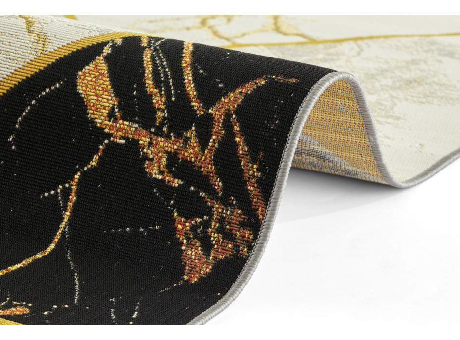 Kusový koberec Flair 105610 Noble Black Grey Gold – na von aj na doma