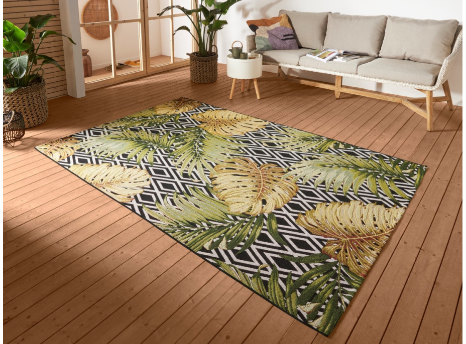 Kusový koberec Flair 105611 Diamonds and Leaves Multicolored – na von aj na doma