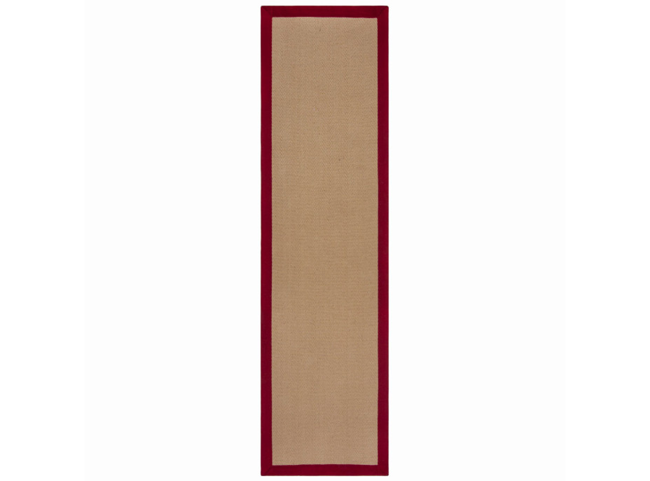 Behúň Herringbone Border Kira Red