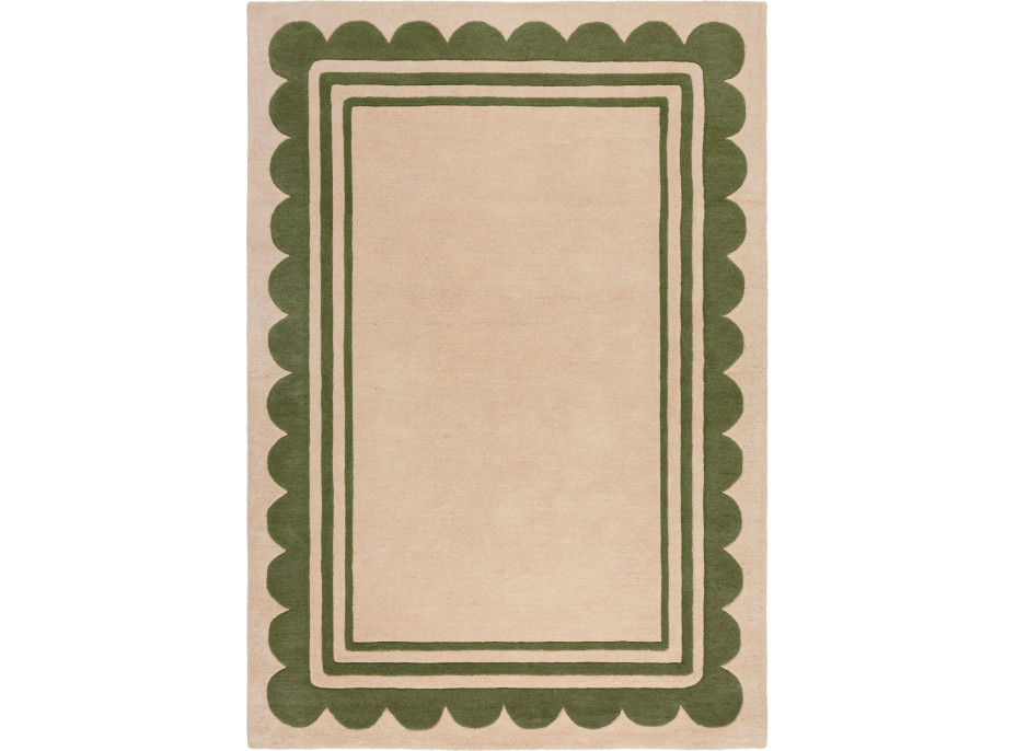 Ručne všívaný kusový koberec Lois Scallop Green