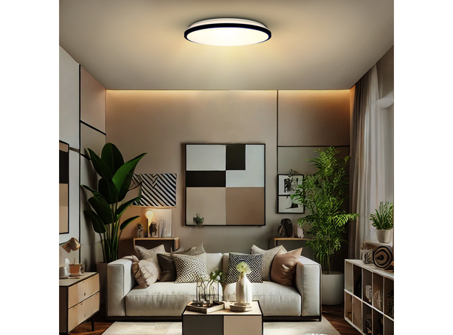 Solight LED osvetlenie s diaľkovým ovládačom Jamil, 48W, 3360lm, 40cm, zmena chromatickosti, stmievateľné