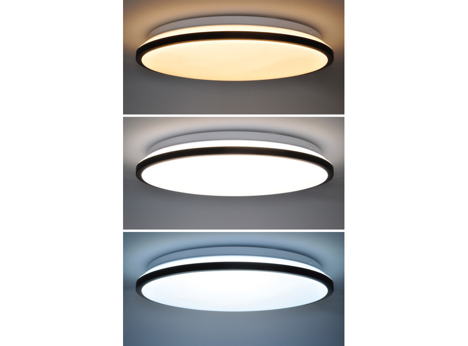Solight LED osvetlenie s diaľkovým ovládačom Jamil, 48W, 3360lm, 40cm, zmena chromatickosti, stmievateľné