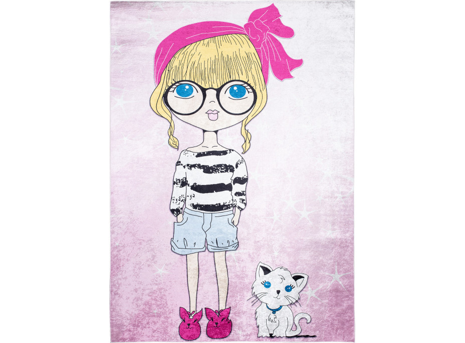 Detský koberček EMMA - Slečna s mačičkou