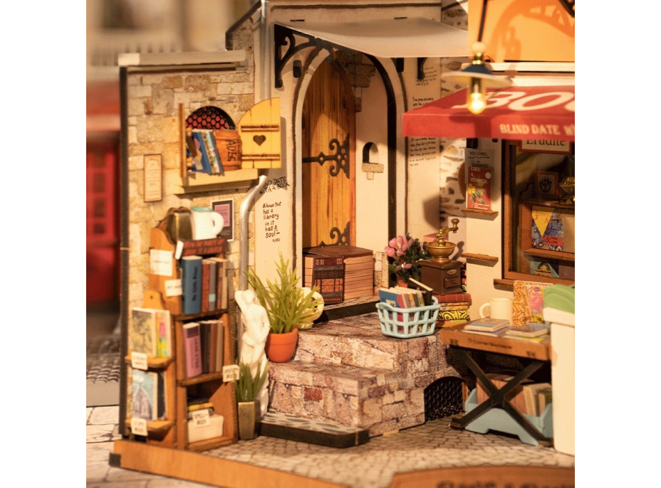 RoboTime Miniatúra domčeka Kníhkupectvo na rohu