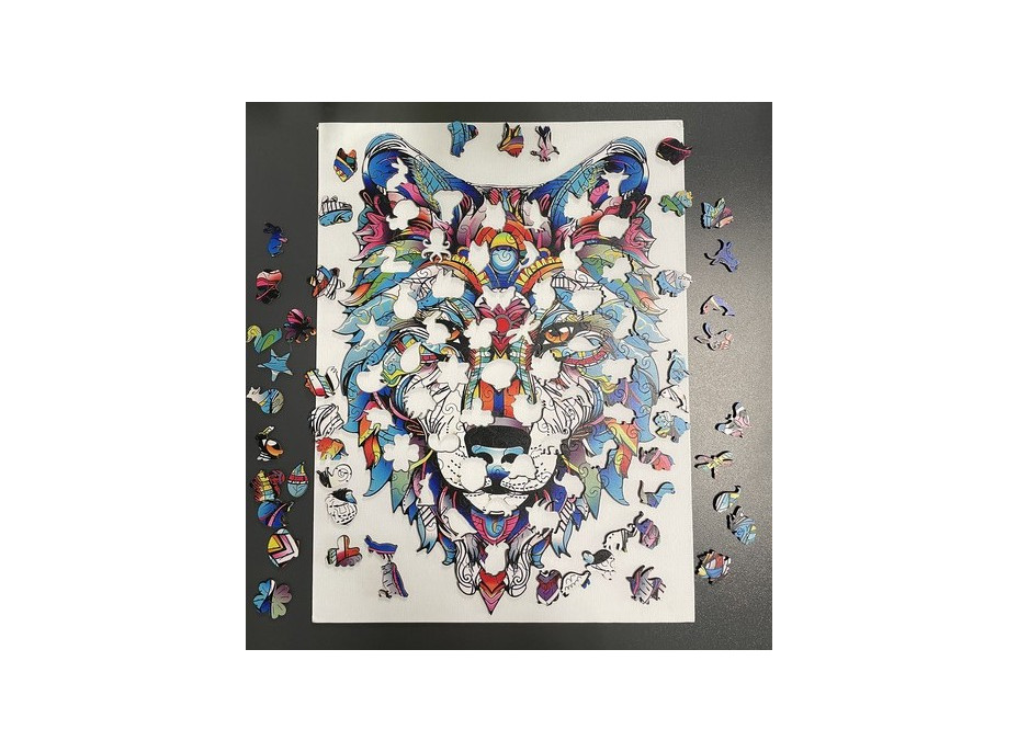 Drevené puzzle - Vlk