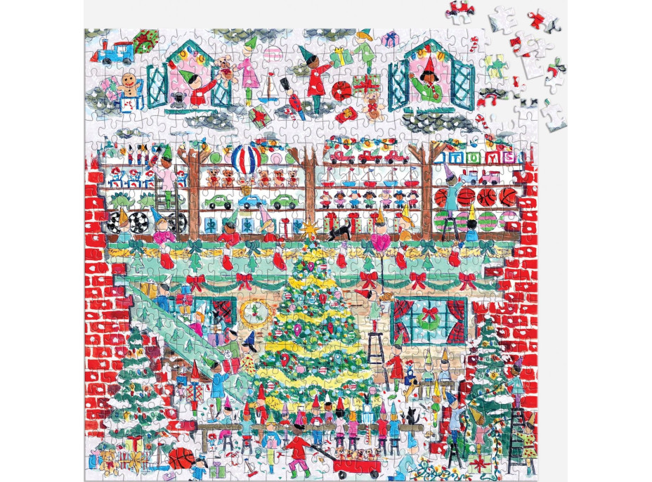 GALISON Štvorcové puzzle Dielňa hračiek 500 dielikov