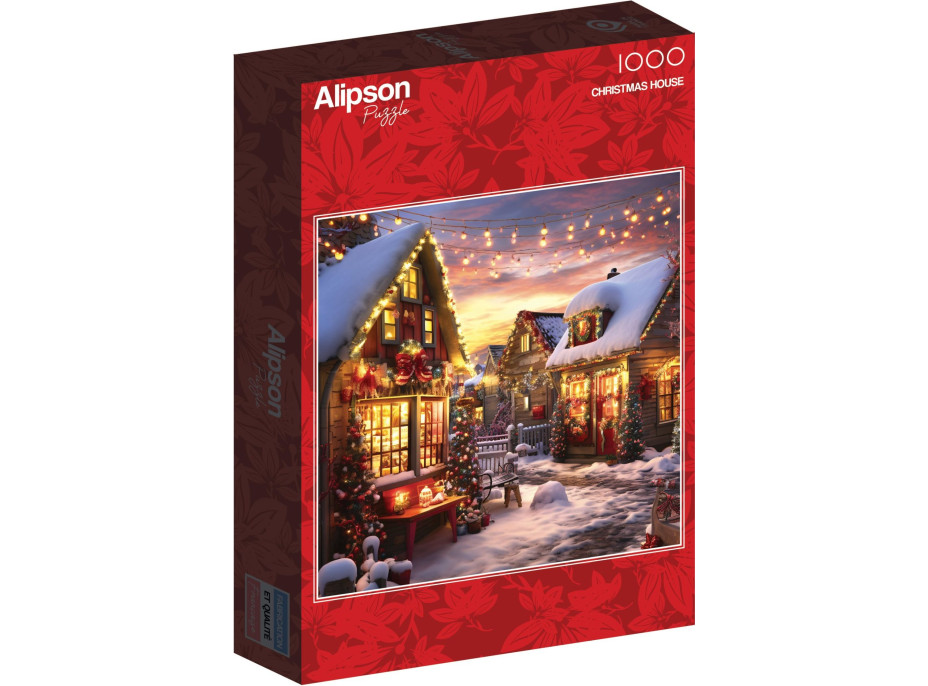ALIPSON Štvorcové puzzle Vianočný dom 1000 dielikov