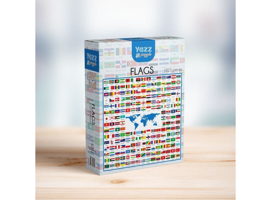 YAZZ Štvorcové puzzle Vlajky 1023 dielikov