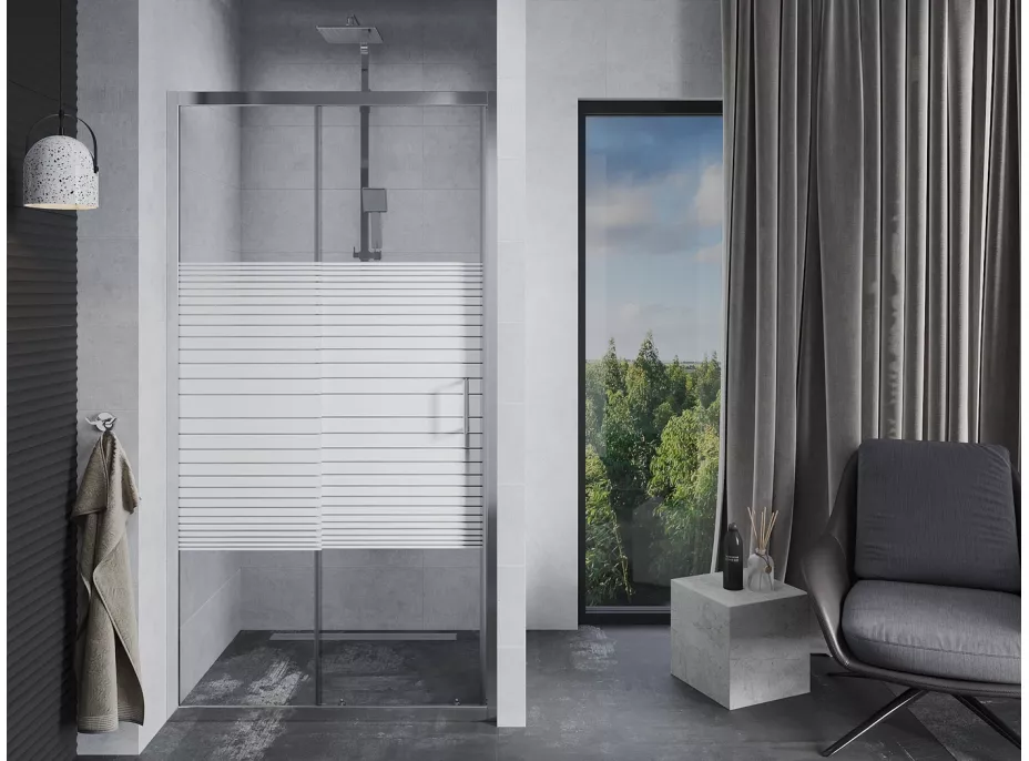 Sprchové dvere maxmax MEXEN APIA 130 cm - STRIPE, 845-130-000-01-20