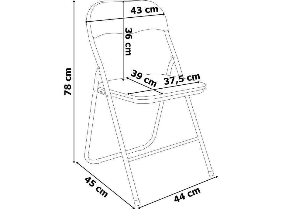 Zostava cateringového nábytku FETA WHITE (stôl 180 cm + 6 stoličiek BASICO) - biela / čierna