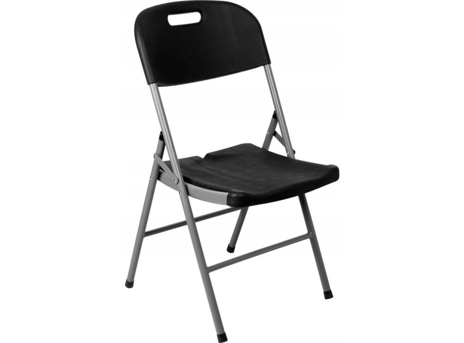 Zostava cateringového nábytku FETA BLACK (stôl 180 cm + 6 stoličiek) - čierna