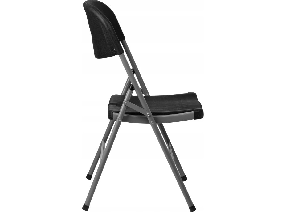 Zostava cateringového nábytku FETA BLACK (stôl 180 cm + 6 stoličiek) - čierna