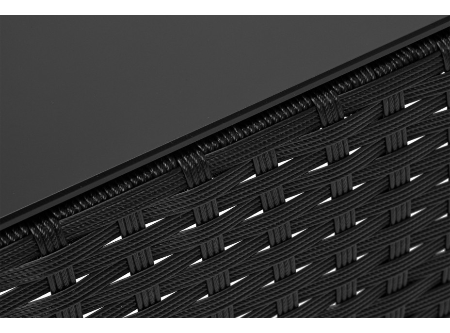 Zostava záhradného ratanového nábytku MAGNOLIA - čierna/béžová