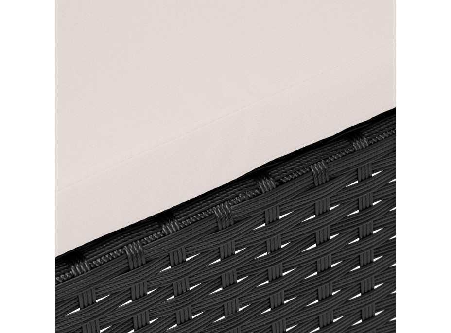 Zostava záhradného ratanového nábytku MAGNOLIA - čierna/béžová