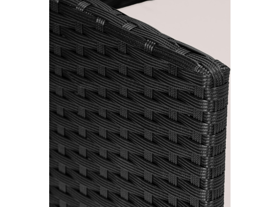 Zostava záhradného ratanového nábytku MAGNOLIA - čierna/béžová