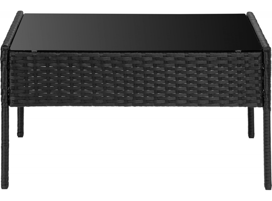 Zostava záhradného ratanového nábytku MAGNOLIA - čierna/béžová