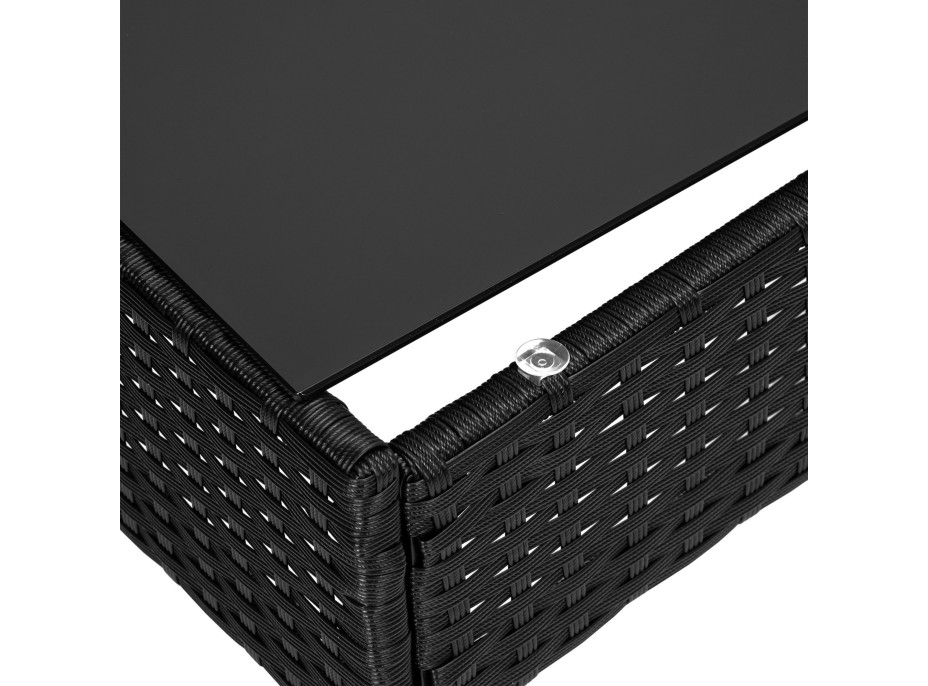 Zostava záhradného ratanového nábytku MAGNOLIA - čierna/béžová