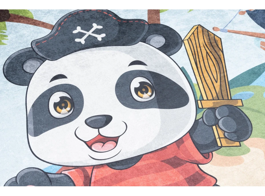 Detský koberček EMMA - Panda pirát