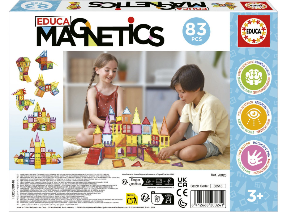 EDUCA Magnetická stavebnica Magnetics 83 vďaky