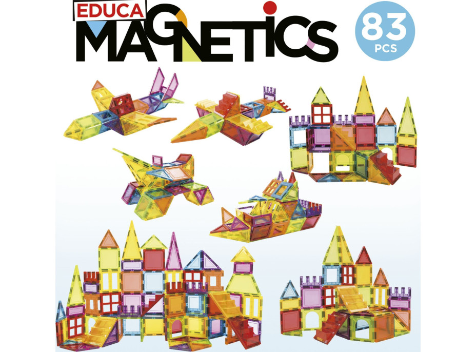 EDUCA Magnetická stavebnica Magnetics 83 vďaky