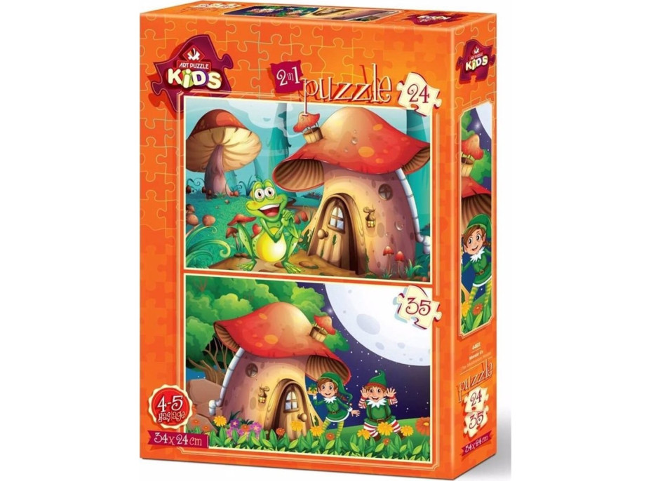 ART PUZZLE Puzzle Domček Hríbik 24+35 dielikov