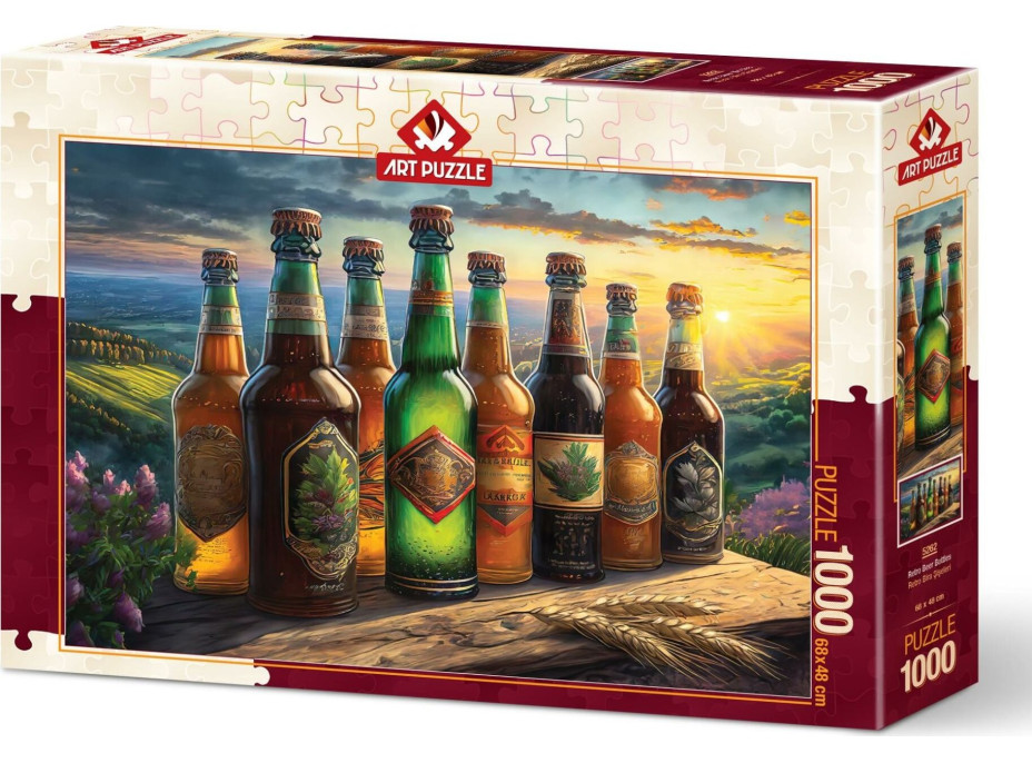 ART PUZZLE Puzzle Retro fľaše od piva 1000 dielikov