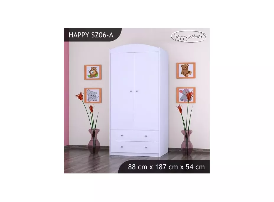 Detská skriňa HAPPY bez motívu - TYP 6A