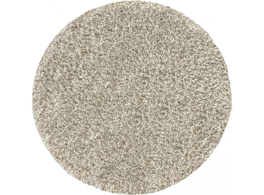 Moderný koberec SHAGGY CAMIL okrúhly - ecru