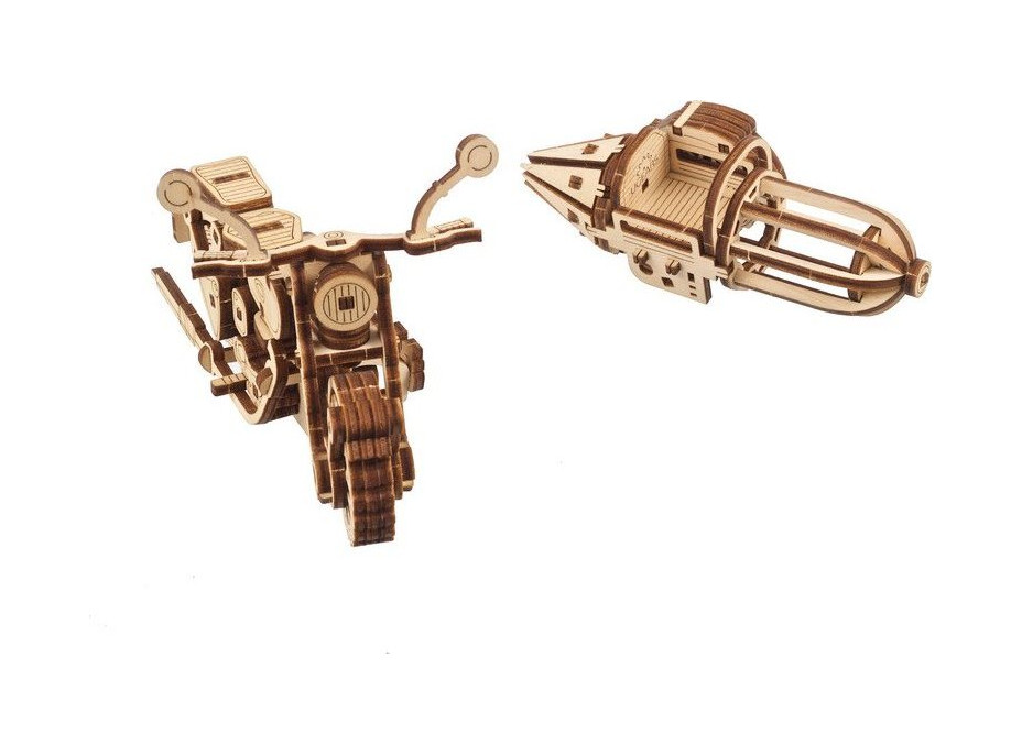 UGEARS 3D puzzle Harry Potter: Hagridova lietajúca motorka 130 dielikov