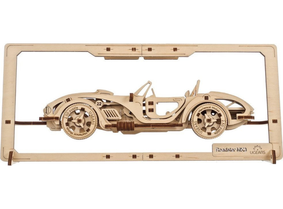 UGEARS 3D puzzle Roadster MK3 2,5D 62 dielikov