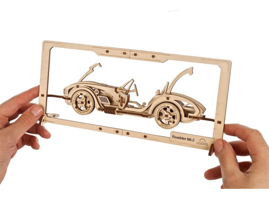 UGEARS 3D puzzle Roadster MK3 2,5D 62 dielikov