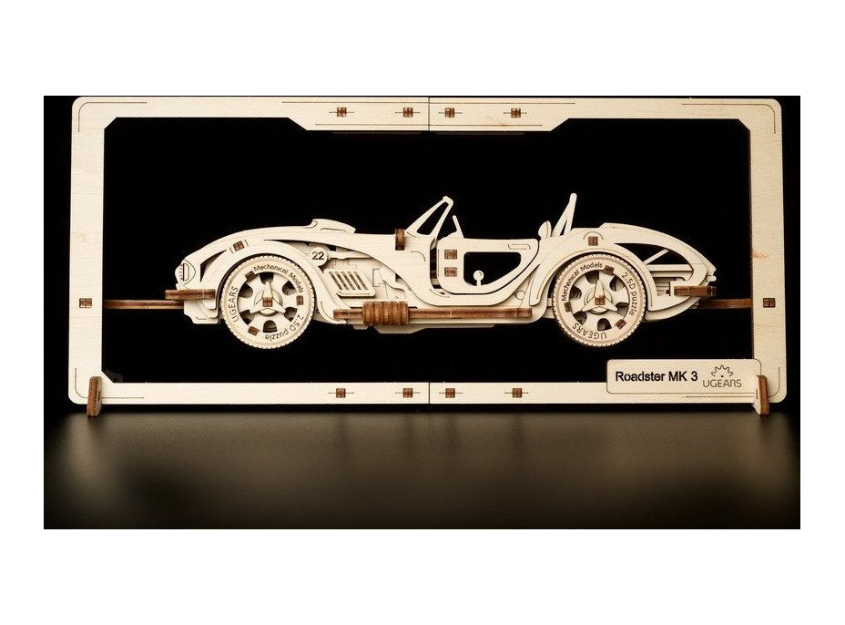 UGEARS 3D puzzle Roadster MK3 2,5D 62 dielikov
