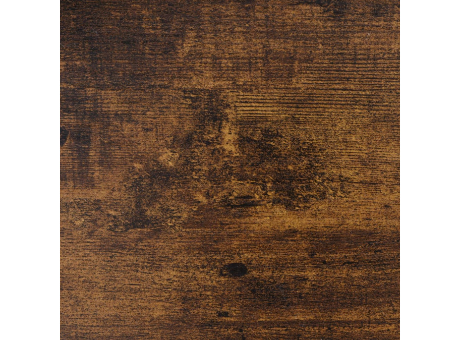 Dvojkomorový kôš na bielizeň s policami MIRUN 80L - čierny/starený dub