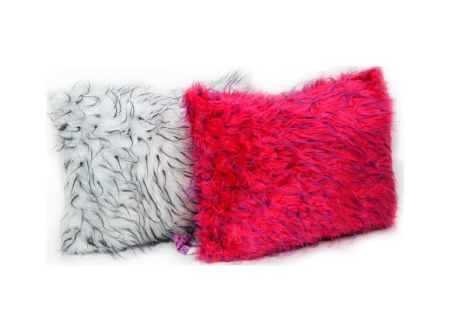 Obliečka na vankúš FLUFFY 40x50 cm - biela/sivá
