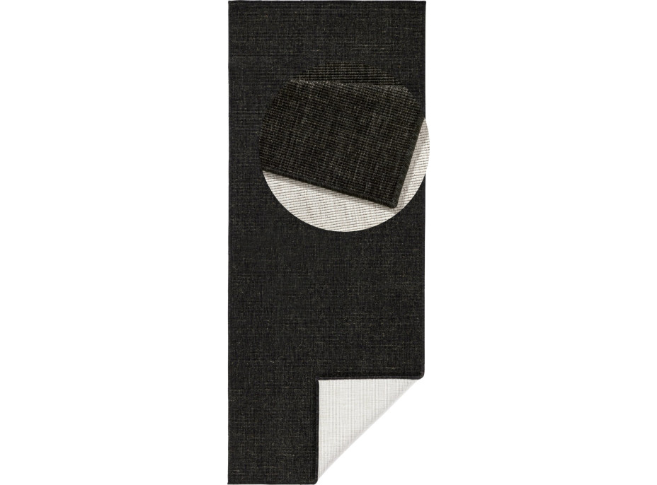 Behúň Twin-Wendeteppiche 103096 black cream – na von aj na doma